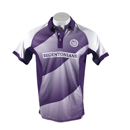 Polo Shirt Neutral (Purple and White)